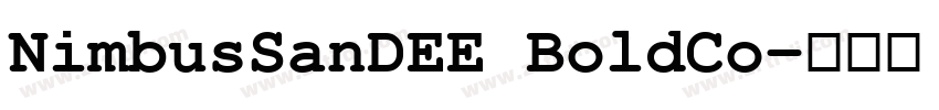 NimbusSanDEE BoldCo字体转换